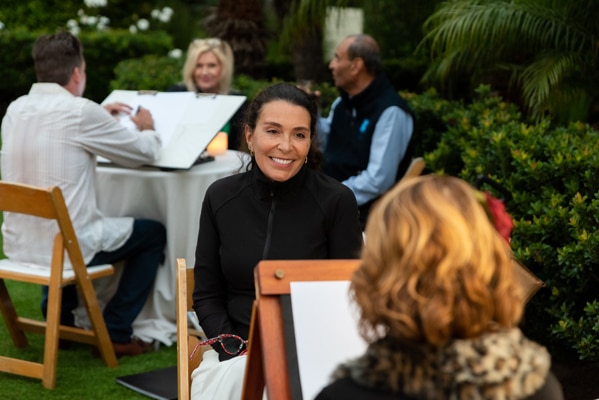 2025 MasterPsych Psychiatry Conference - San Diego, CA Clinicians relaxing during sunset reception at the Estancia La Jolla Resort & Spa
