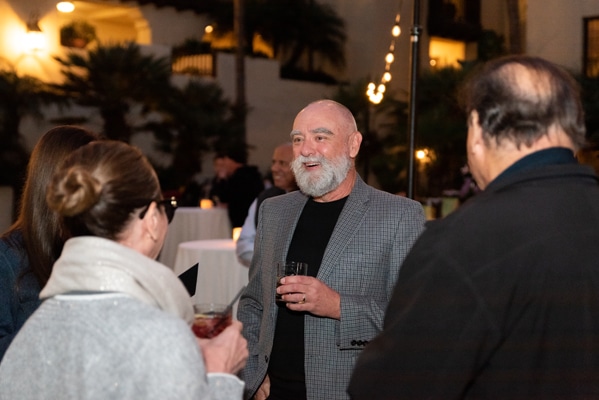 2025 MasterPsych Psychiatry Conference - San Diego, CA Clinicians networking during sunset reception at the Estancia La Jolla Resort & Spa